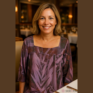 Equation Plus Size Purple Brown Top Woman’s (Sz 3X)